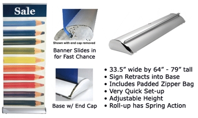 Deluxe Retractable Banner Stand Kit - $146